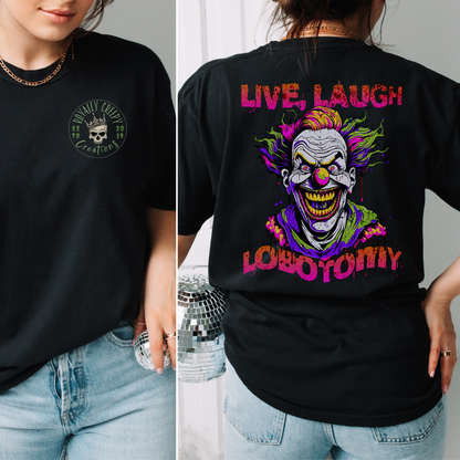 Live, Laugh, Lobotomy Back Tee