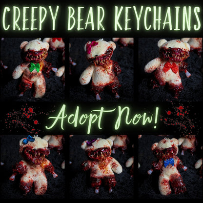 Creepy Bear Keychains