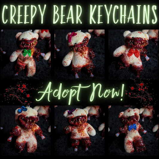 Creepy Bear Keychains
