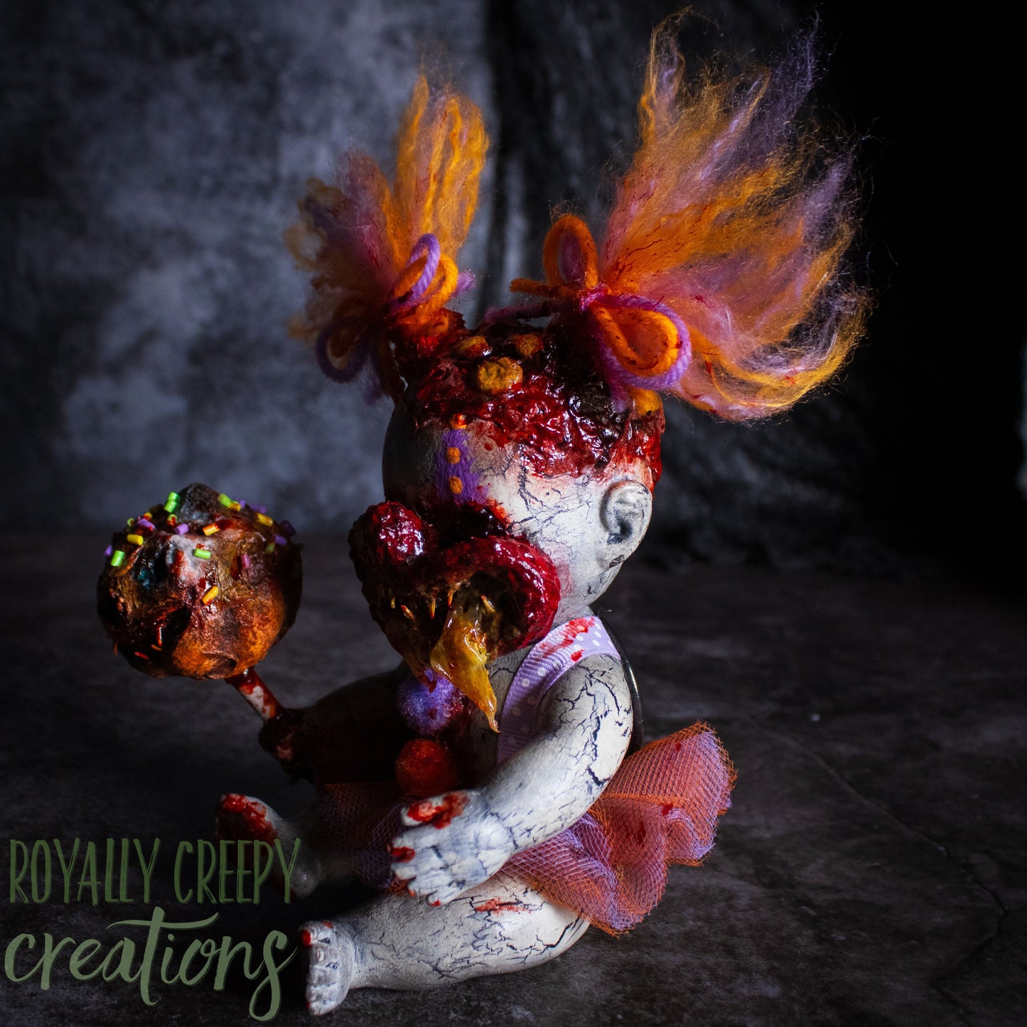 Candy Corn Calamity Clown Baby