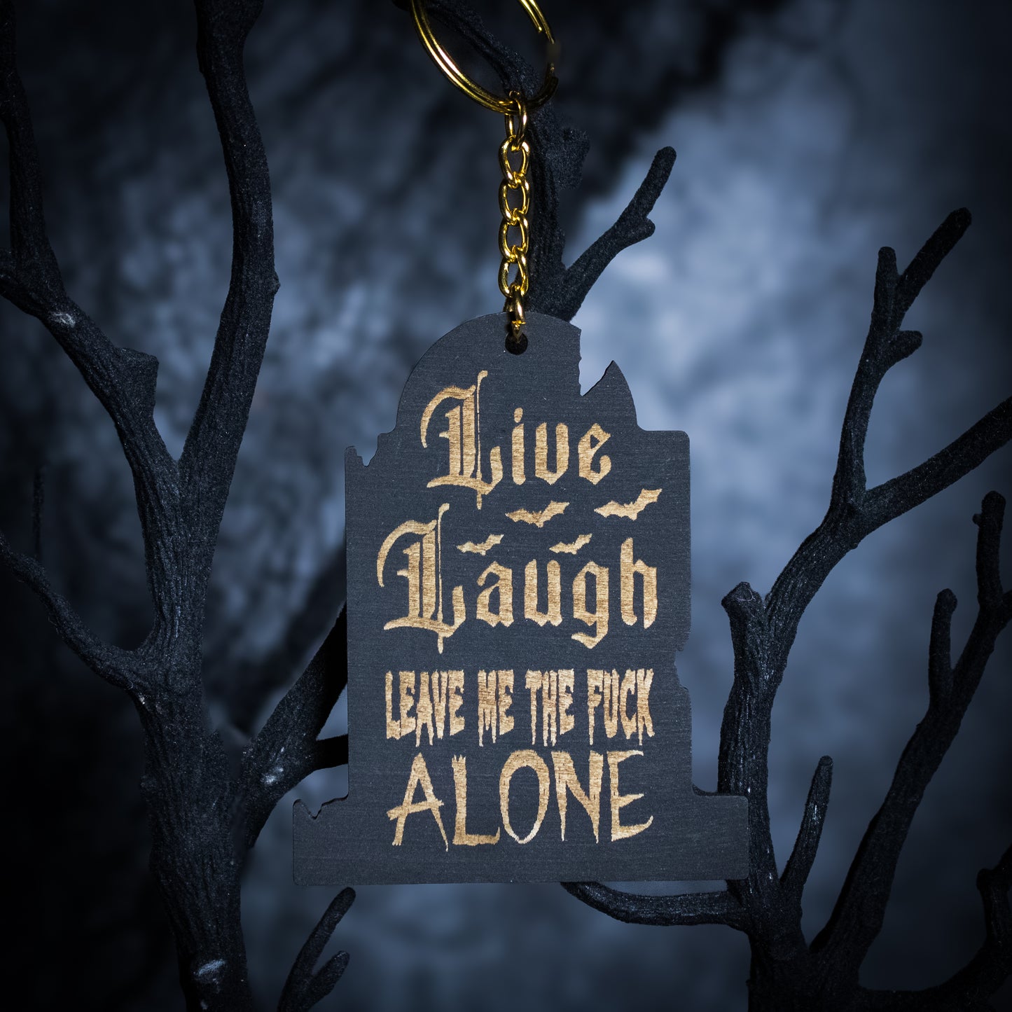 Live Laugh Leave Me Alone Keychain
